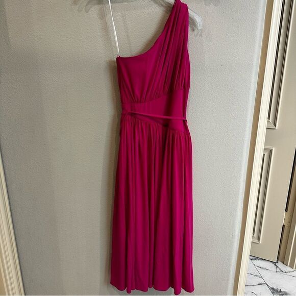 HALSTON | NWT size 2 Idalia Dress In Stretch Jersey Begonia fuchsia pink - Picture 5 of 11